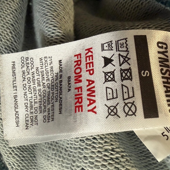 Gymshark Rest Day Sweats Oversized Crew - Bros Bold Teal Marl Green Sz: S - Picture 8 of 11